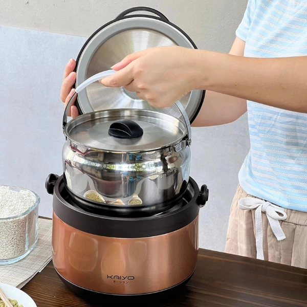 Nồi ủ chân không Kaiyo màu vàng, dung tích 3,0 lít