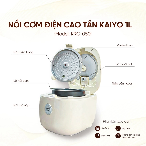 Nồi cơm điện cao tần IH Kaiyo 1L