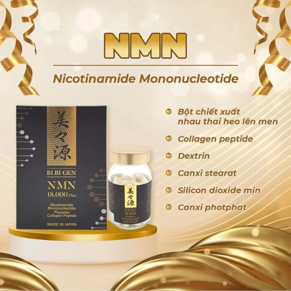 Viên uống chống lão hóa BIBIGEN NMN 18000 90 viên
