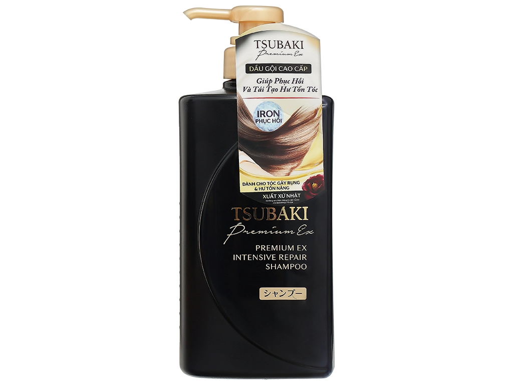 Dầu Gội Phục Hồi Chuyên Sâu Tái Tạo Hư Tổn 490ml (Tsubaki Premium Ex Intensive Repair Shampoo)
