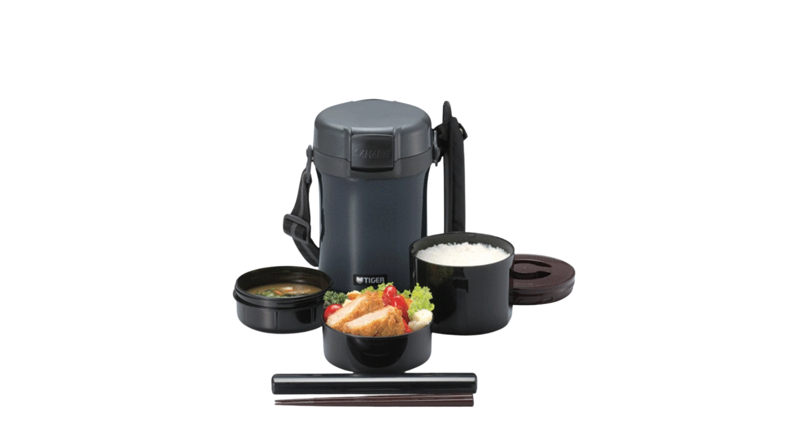 Hộp đựng cơm giữ nhiệt 3 ngăn Tiger LWU-A171 1.22L