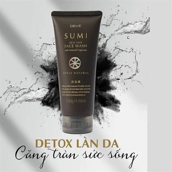 Sữa rửa mặt than hoạt tính cho nam Sumi Deve 130g