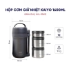 Hộp cơm giữ nhiệt Kaiyo 1600ml, màu ghi