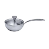 Chảo đúc Inox 3 lớp đáy liền sây lòng Tri-ply có vung kính Kaiyo