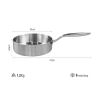 Chảo inox 316 liền khối 5-ply Premium Kaiyo thành cao