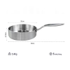 Chảo inox 316 liền khối 5-ply Premium Kaiyo thành cao
