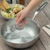 Chảo inox 316 liền khối 5-ply Premium Kaiyo -sâu lòng có vung kính
