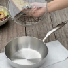 Chảo inox 316 liền khối 5-ply Premium Kaiyo -sâu lòng có vung kính