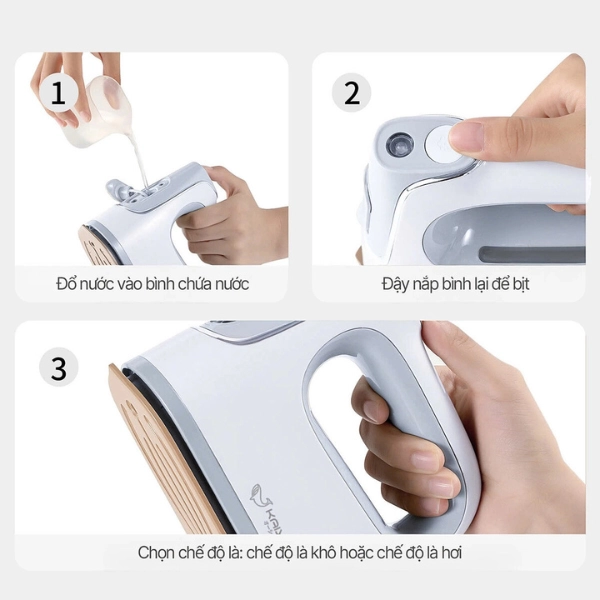 Bàn là hơi nước mini cầm tay Kaiyo