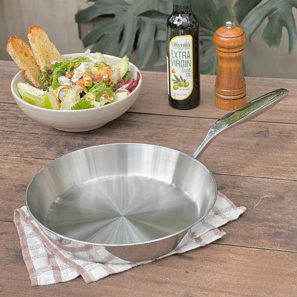 Chảo inox 316 liền khối 5-ply Premium Kaiyo thành cao