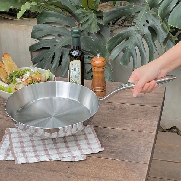 Chảo inox 316 liền khối 5-ply Premium Kaiyo