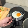Quánh chống dính phủ inox 3 lớp liền đáy Tri-Ply Todaii - 16cm mini, nắp kính