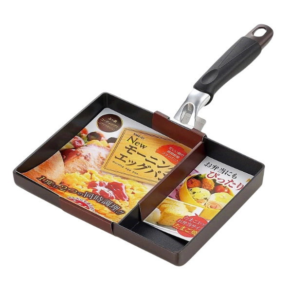 Chảo chống dính chữ nhật chia 2 ngăn Tamahashi 18x23cm