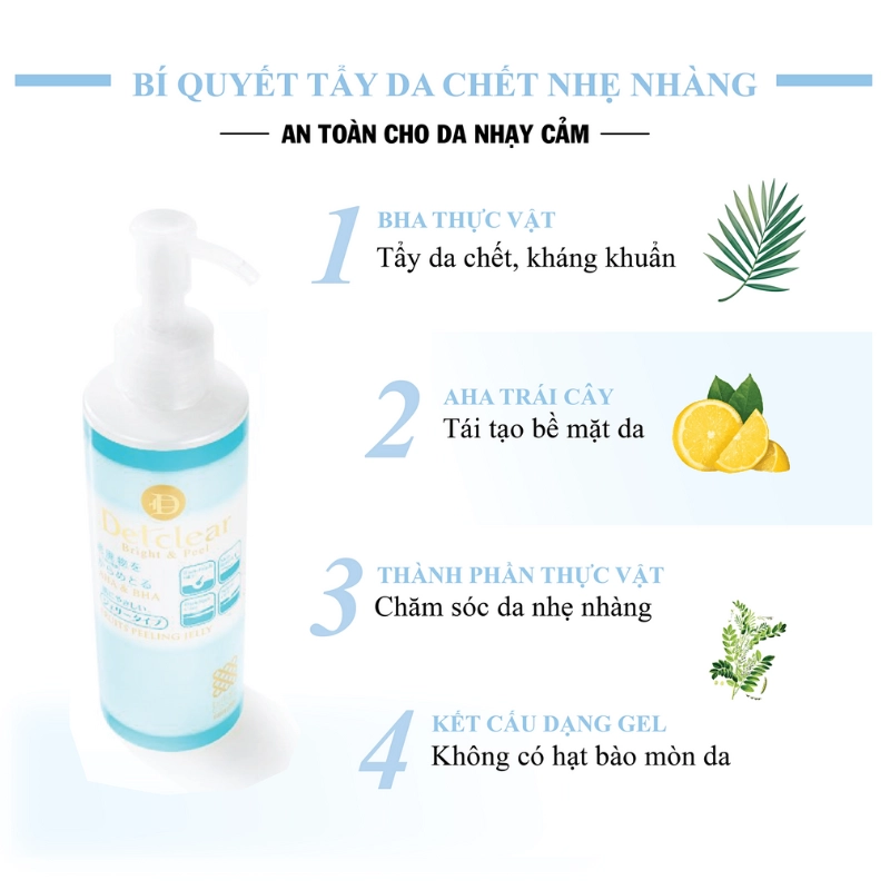 Gel tẩy tế bào chết Meishoku Detclear Bright & Peel 180ml (Không mùi)