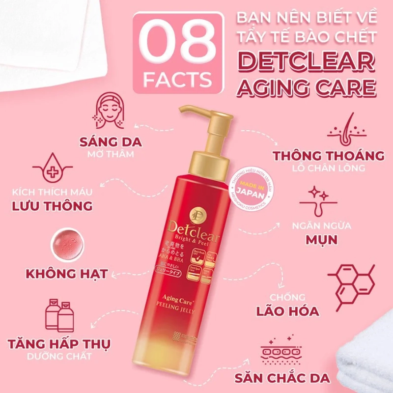 Gel tẩy tế bào chết Detclear Meishoku 180ml (Dành cho da lão hóa)
