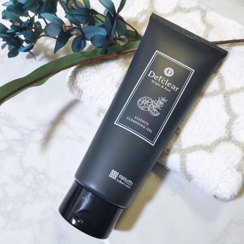 Gel làm sạch từ than và đất sét Meishoku Detclear Bright&Peel Essence Cleansing Gel (Charcoal Clay) 180G