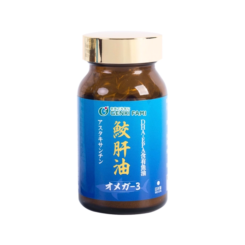 Dầu gan cá mập Genki Fami Omega 3 90 viên (Date 11/25)