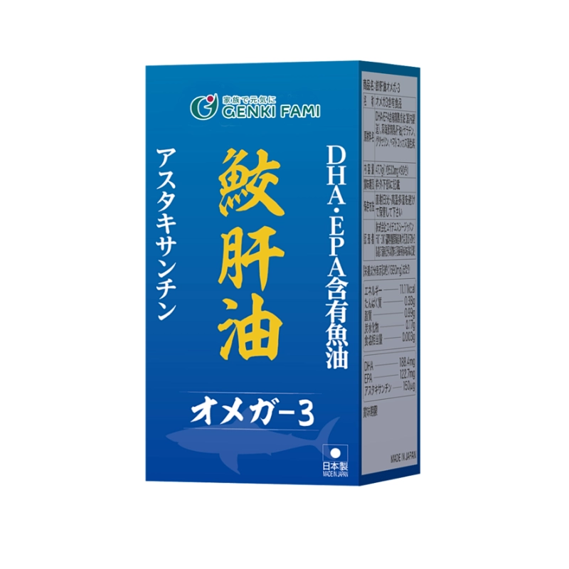 Dầu gan cá mập Genki Fami Omega 3 90 viên (Date 11/25)