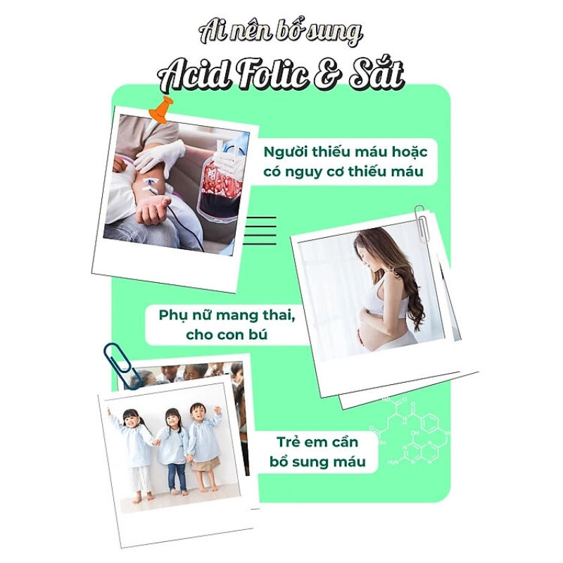 Viên uống bổ sung Acid Folic & Sắt Seedcoms 30 viên (30 ngày)