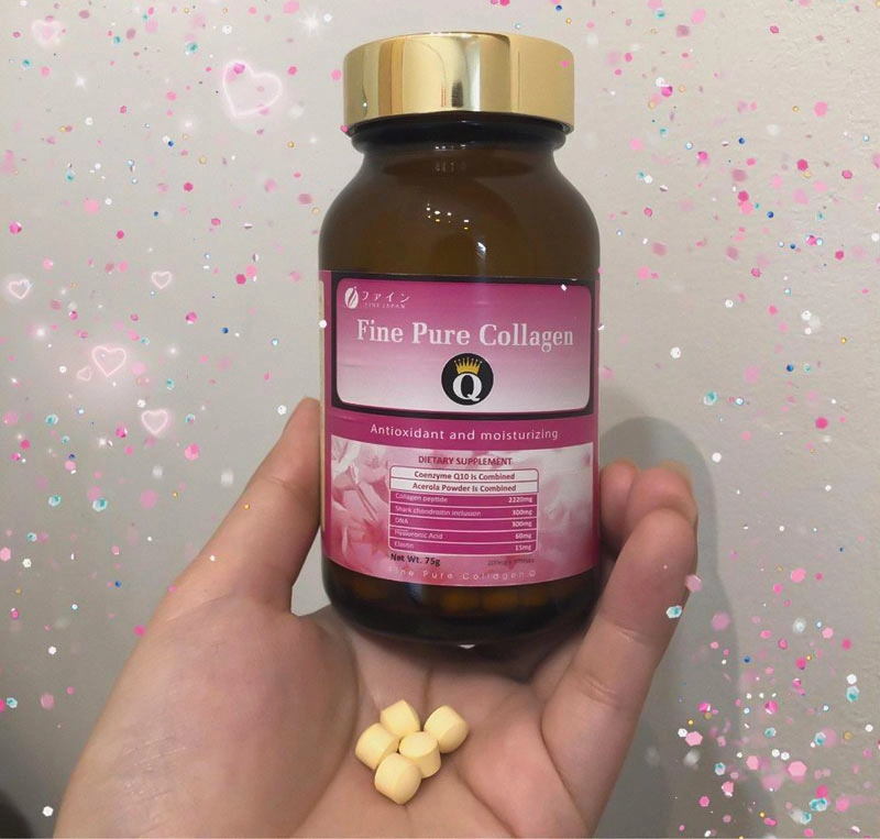 Combo 2 hộp viên uống đẹp da Fine Pure Collagen Q 375 viên