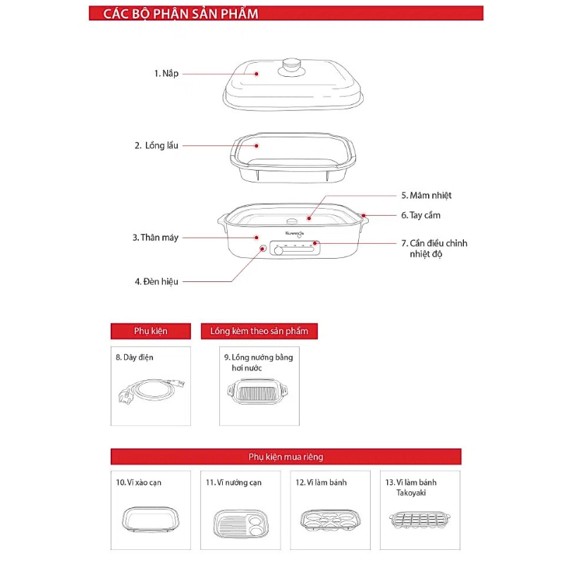 Lẩu điện Kuvings KMG-200B