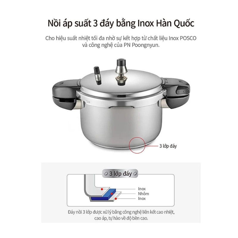 Nồi áp suất Inox POONGNYUN HNVPC