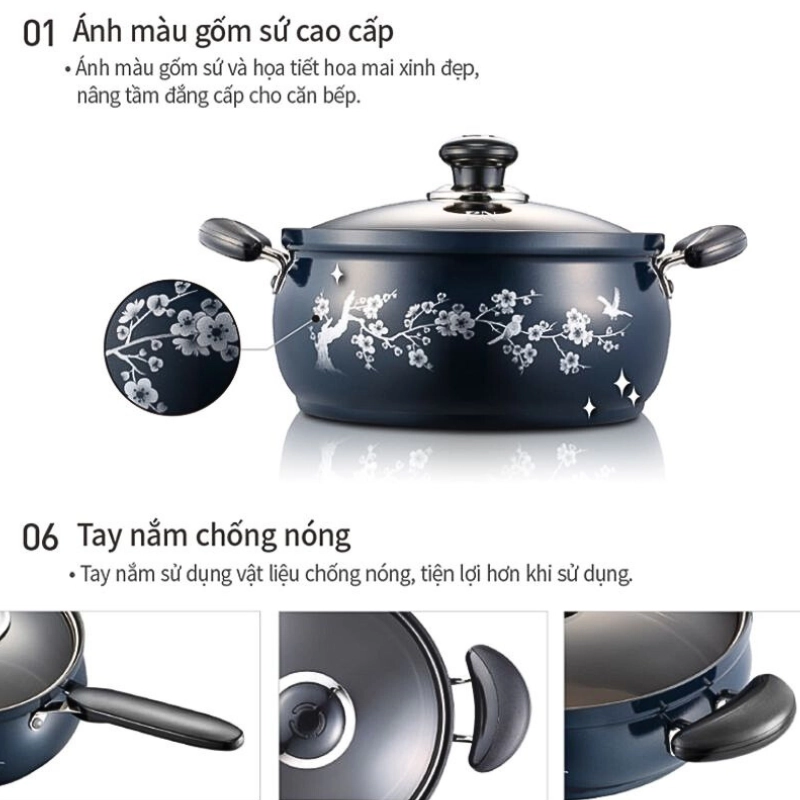 Nồi nhà bếp nhôm POONGNYUN FMPT-24CL(IH)