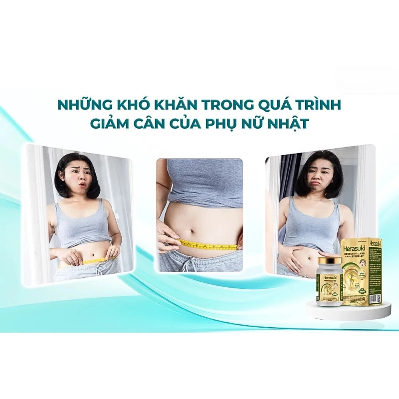 Viên uống hỗ trợ giảm nguy cơ béo phì Herasuki 45 viên