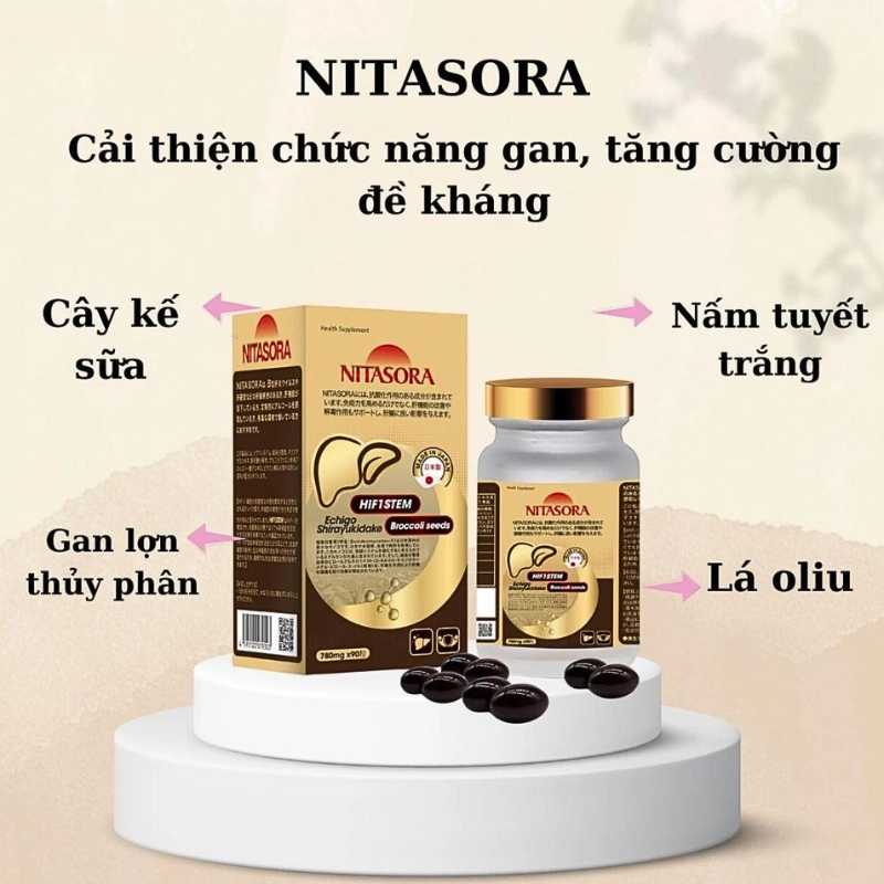 Viên uống hỗ trợ chức năng gan Nitasora 90 viên