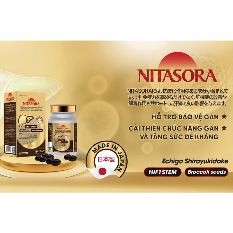 Viên uống hỗ trợ chức năng gan Nitasora 90 viên