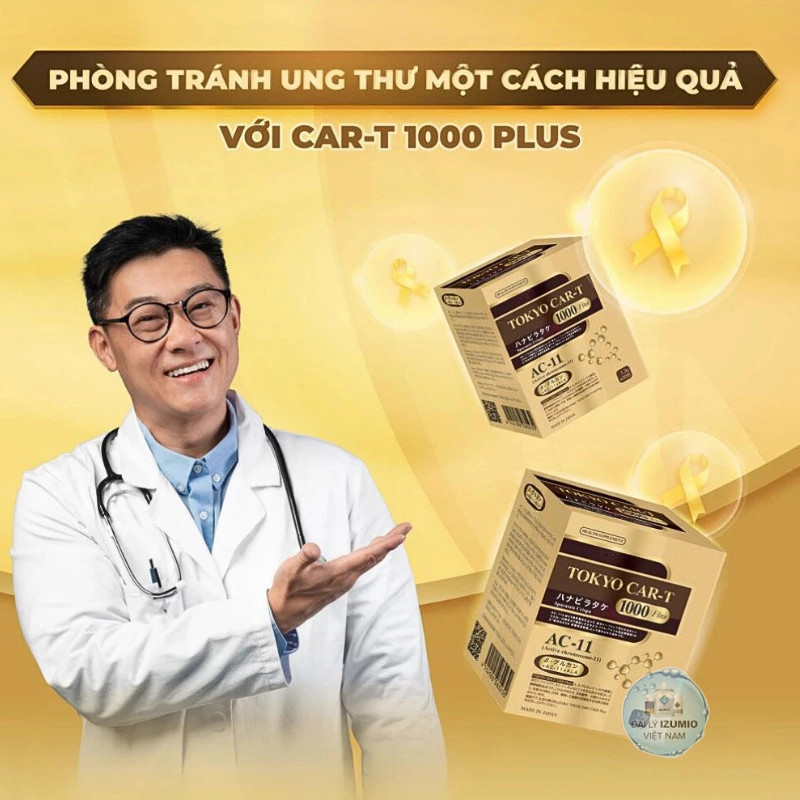 Bột uống hỗ trợ phần ngừa ung thư Tokyo Car-T 1000 Plus 30 gói