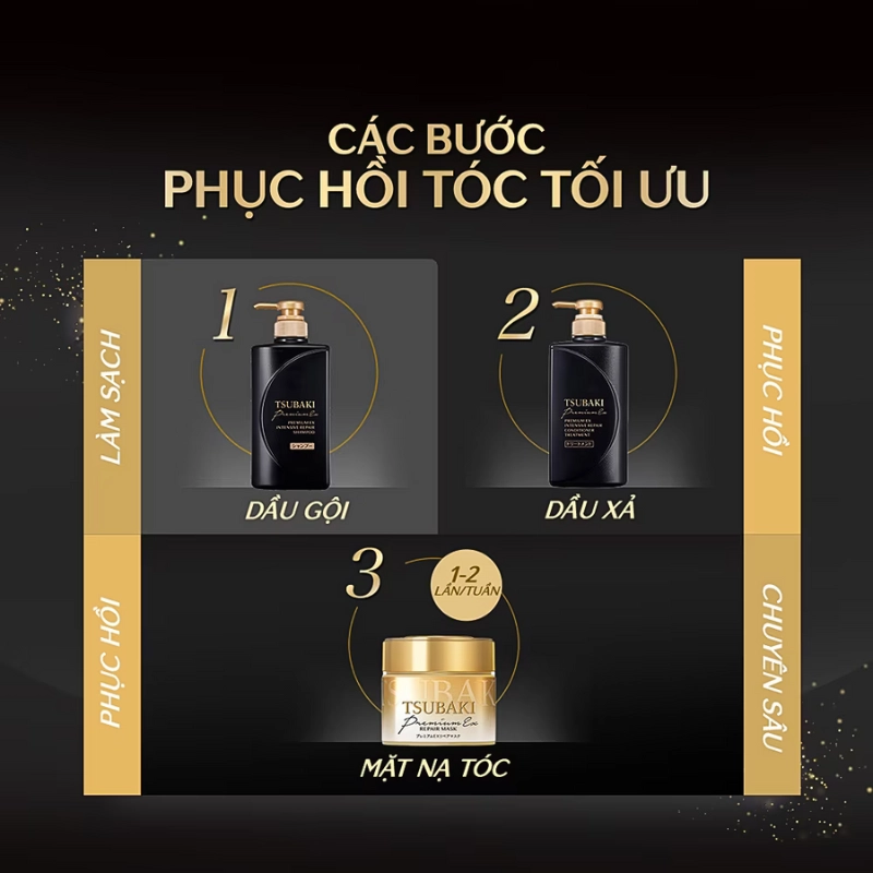 Dầu Xả Phục Hồi Chuyên Sâu Tái Tạo Hư Tổn Tsubaki Premium Ex Intensive Repair Conditioner 490ml 