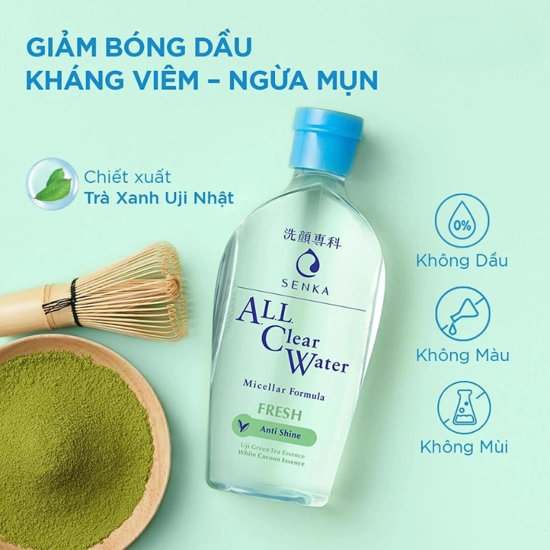 Nước tẩy trang Senka All Cwm Formula Fresh 230ml