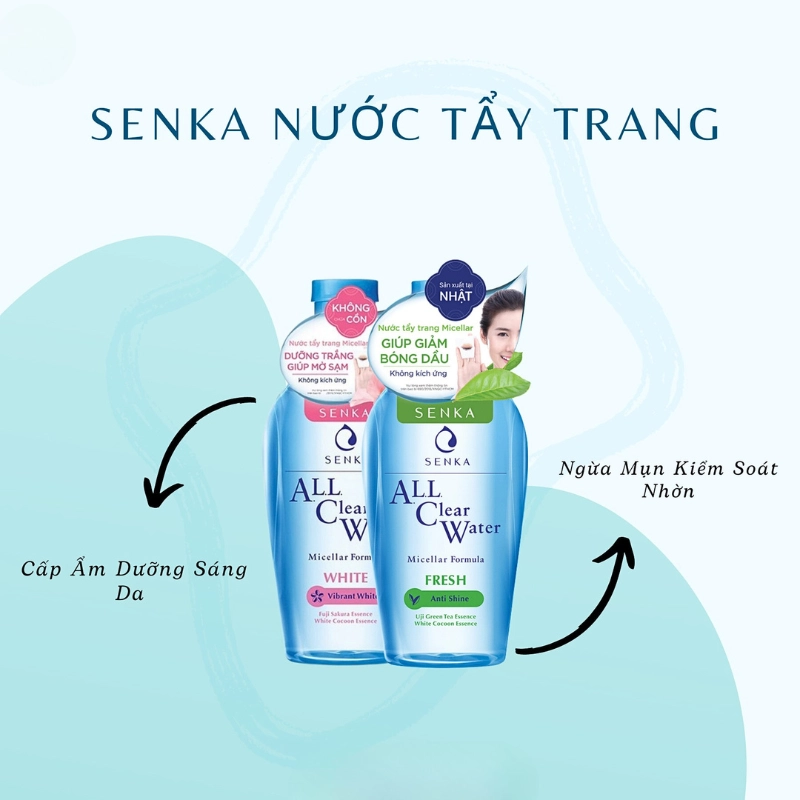 Nước tẩy trang Senka All Cwm Formula Fresh 230ml