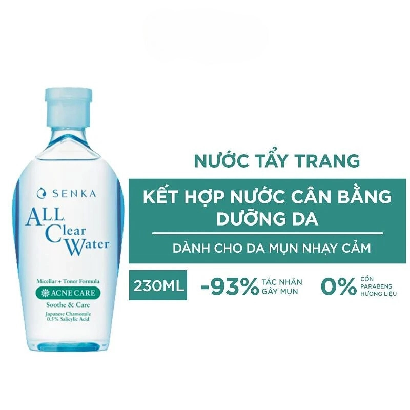 Nước tẩy trang ngăn ngừa mụn Senka Ac Water Acne Care 230ml