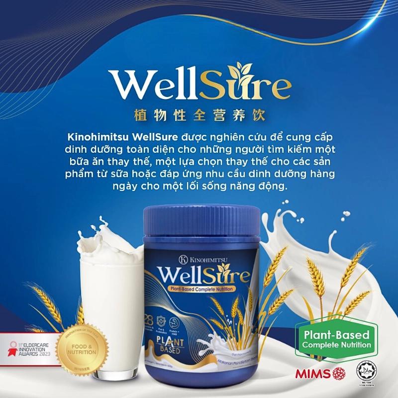 Sữa dinh dưỡng phục hồi và tăng cường sức khoẻ Kinohimitsu Wellsure