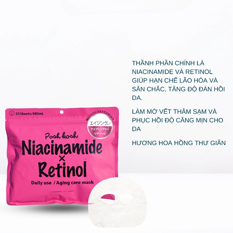 MẶT NẠ CHỐNG LÃO HÓA POSH KOSH AG MASK - 30 MIẾNG