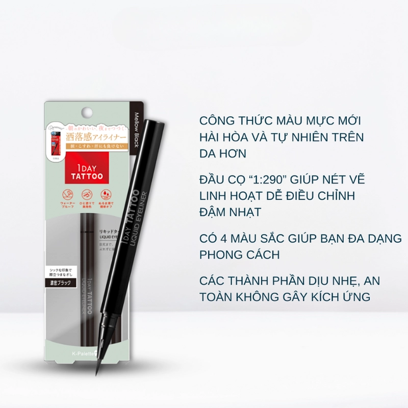 Bút kẻ mắt K-Palette 1DAY TATTOO Liquid Eyeliner 0.67ml