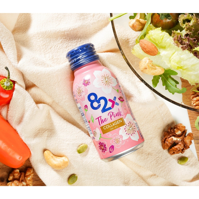 Nước uống Collagen Mashiro 82x The Pink (Hộp 10 chai x 100ml)
