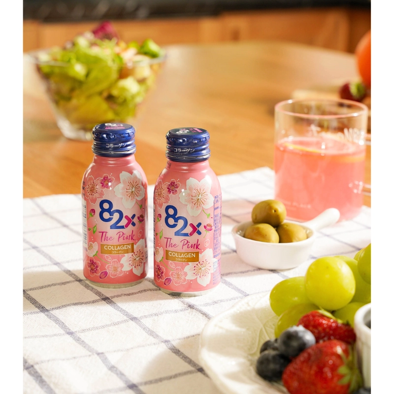 Nước uống Collagen Mashiro 82x The Pink (Hộp 10 chai x 100ml)