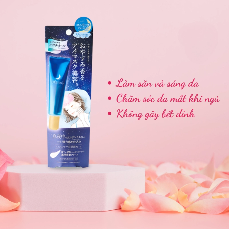 Kem dưỡng mắt ban đêm giúp làm săn và sáng da URUYOI Night Repair Eye Cream 35G