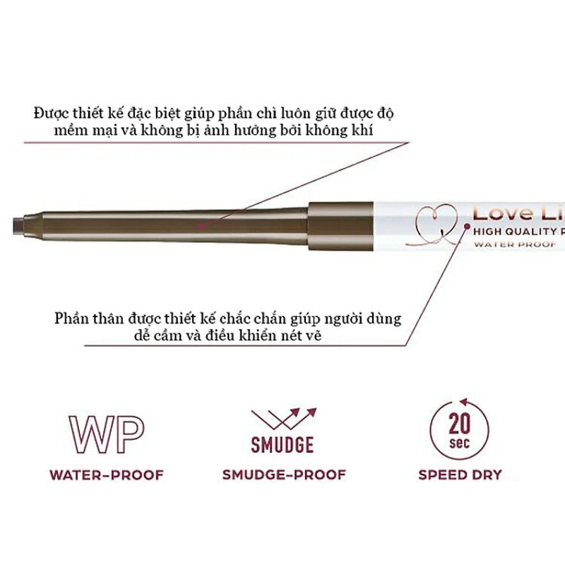 Bút chì vẽ viền mắt Love Liner Pencil Eyeliner R2 0.1g