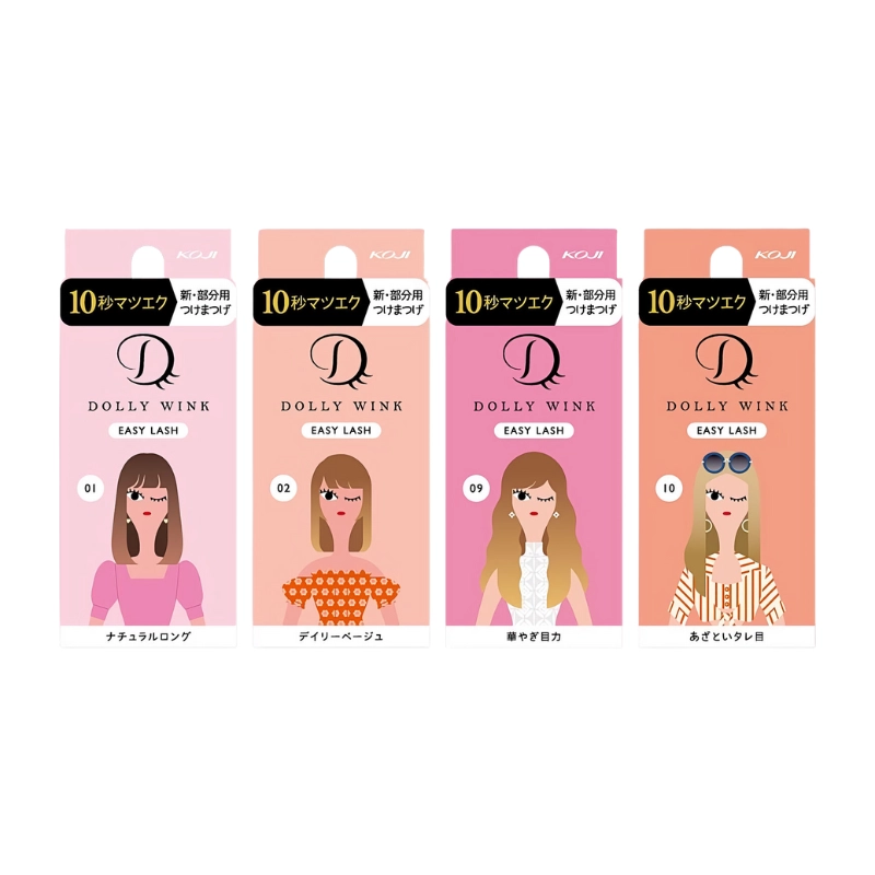 Lông mi giả Koji Dolly Wink Easy Lash (1 cặp + keo dán 1g)