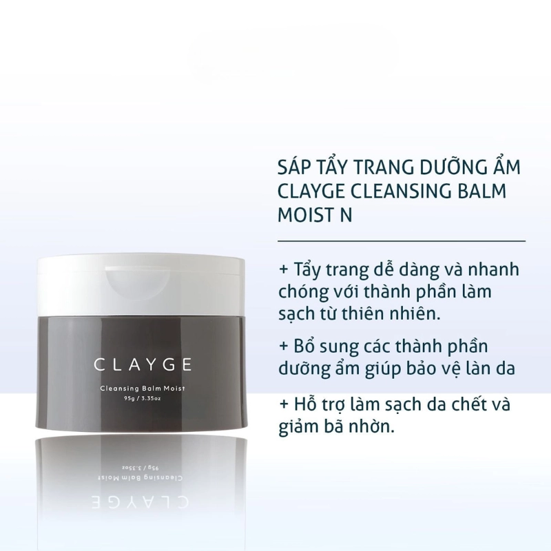 Sáp tẩy trang bùn khoáng Clayge Cleansing Balm Moist 90g