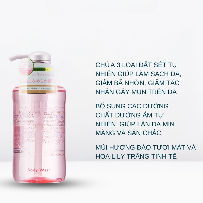 Sữa tắm dưỡng ẩm Clayge Body Wash