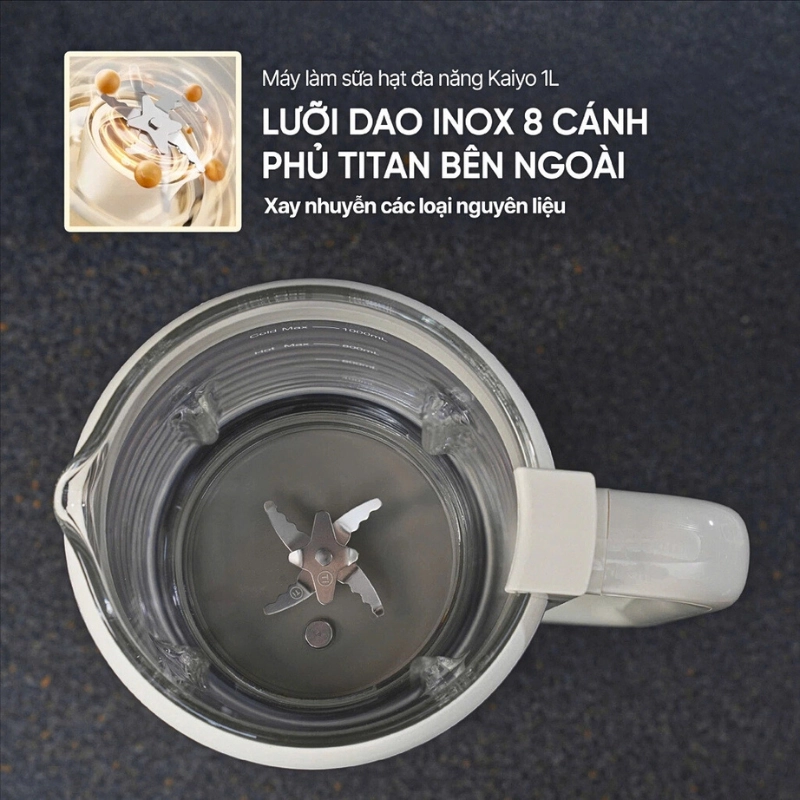 Máy làm sữa hạt đa năng Kaiyo 1L, model KNM-411
