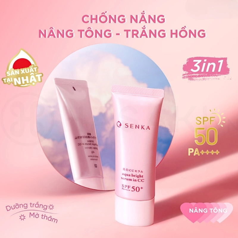 Serum chống nắng Senka Aqua Bright Serum in CC 40g
