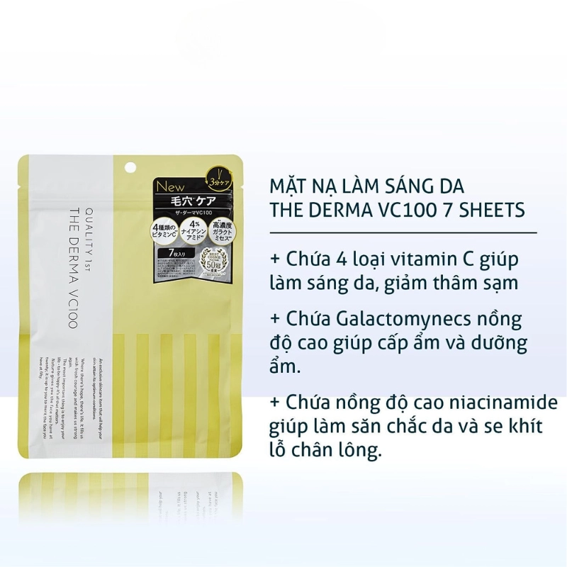Mặt nạ làm sáng da - The Demar VC100 7 Sheets