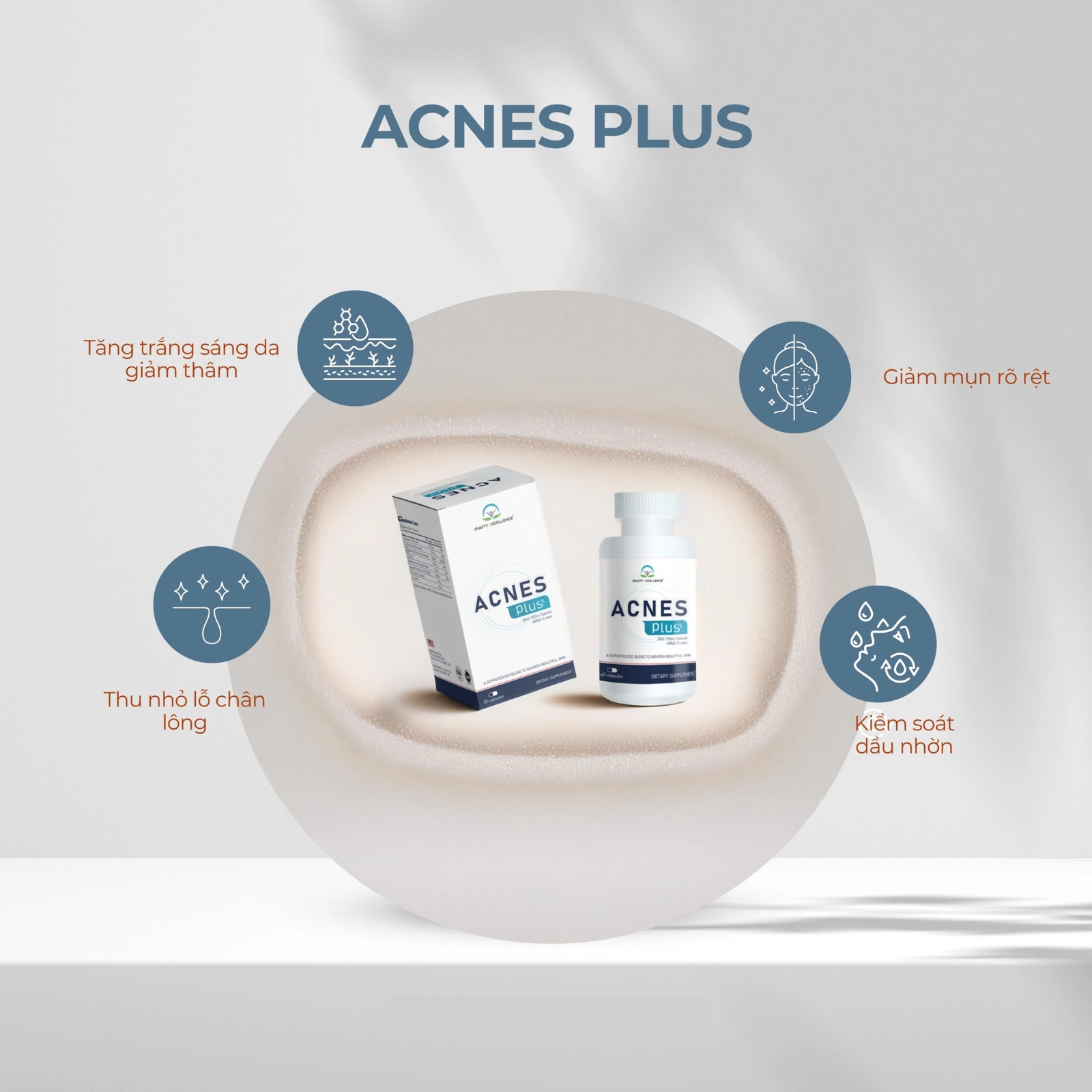 Viên uống hỗ trợ trị mụn Acnes Plus 30 viên
