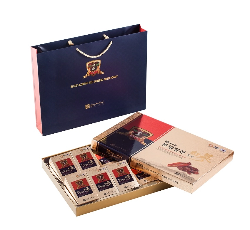 Hồng sâm lát tẩm mật ong Hàn Quốc Ginseng House (Hộp 10 gói x 20g)
